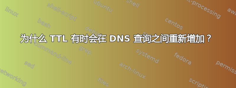 为什么 TTL 有时会在 DNS 查询之间重新增加？