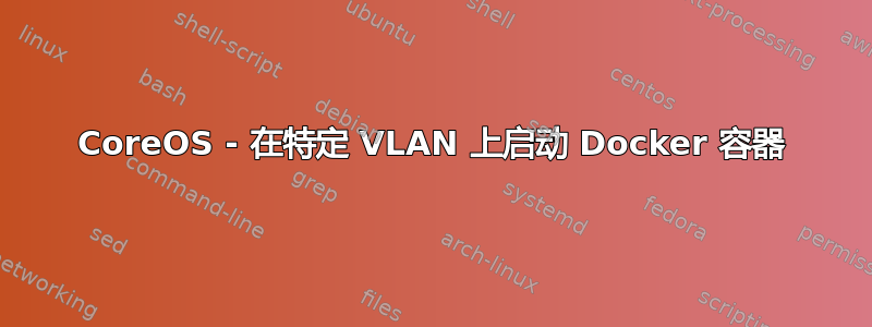 CoreOS - 在特定 VLAN 上启动 Docker 容器