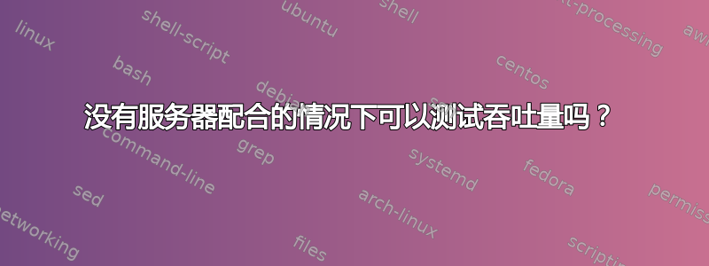 没有服务器配合的情况下可以测试吞吐量吗？