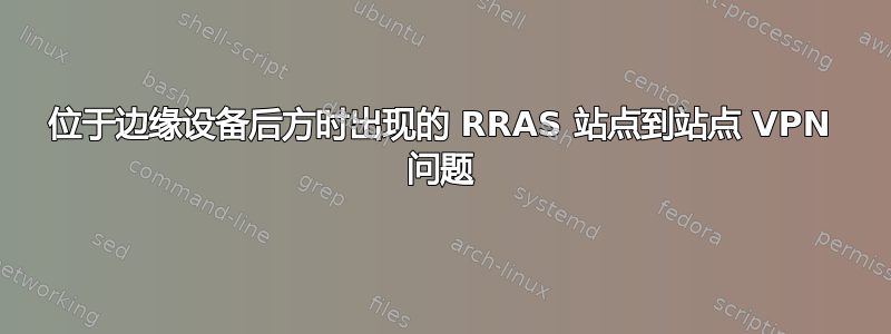 位于边缘设备后方时出现的 RRAS 站点到站点 VPN 问题