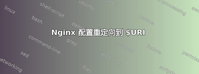 Nginx 配置重定向到 $URI