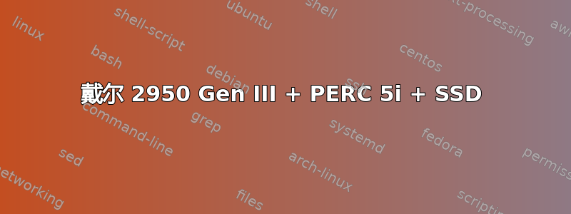 戴尔 2950 Gen III + PERC 5i + SSD