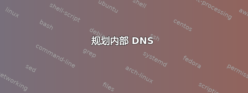 规划内部 DNS