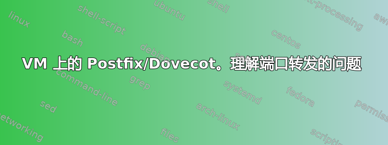 VM 上的 Postfix/Dovecot。理解端口转发的问题