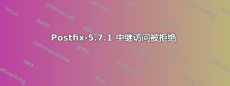 Postfix-5.7.1 中继访问被拒绝