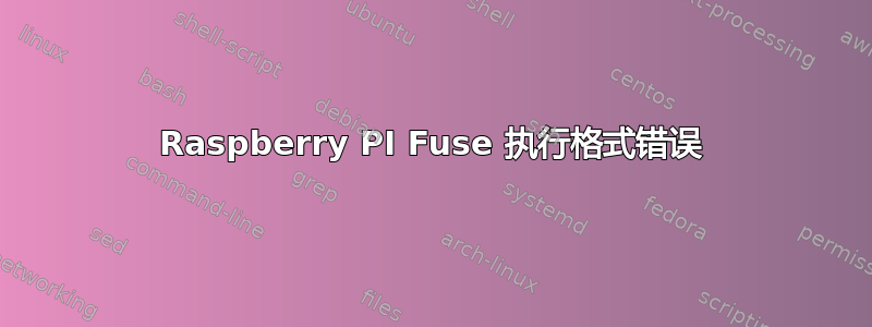 Raspberry PI Fuse 执行格式错误