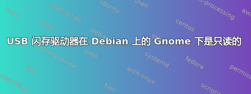 USB 闪存驱动器在 Debian 上的 Gnome 下是只读的