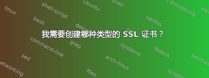 我需要创建哪种类型的 SSL 证书？