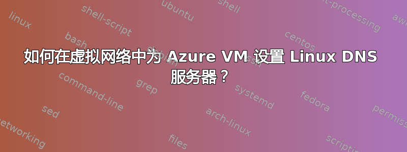 如何在虚拟网络中为 Azure VM 设置 Linux DNS 服务器？