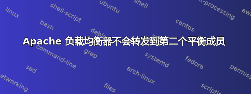 Apache 负载均衡器不会转发到第二个平衡成员