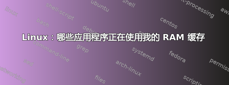 Linux：哪些应用程序正在使用我的 RAM 缓存