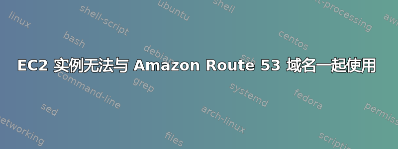 EC2 实例无法与 Amazon Route 53 域名一起使用