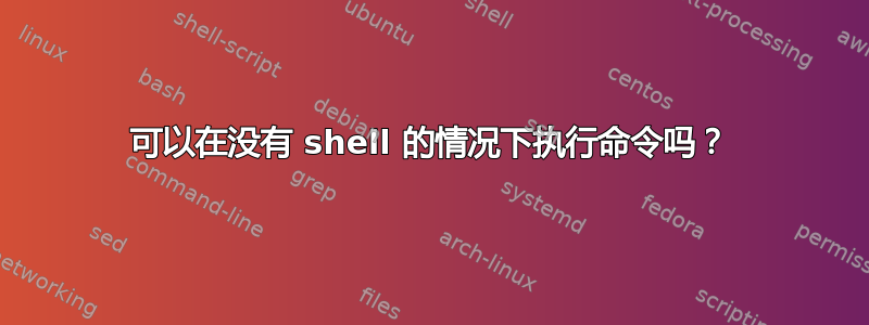 可以在没有 shell 的情况下执行命令吗？