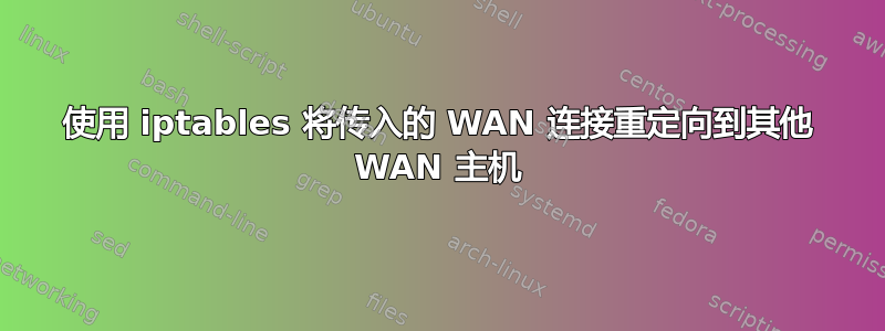 使用 iptables 将传入的 WAN 连接重定向到其他 WAN 主机