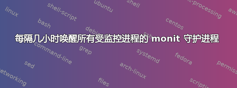 每隔几小时唤醒所有受监控进程的 monit 守护进程