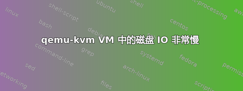 qemu-kvm VM 中的磁盘 IO 非常慢