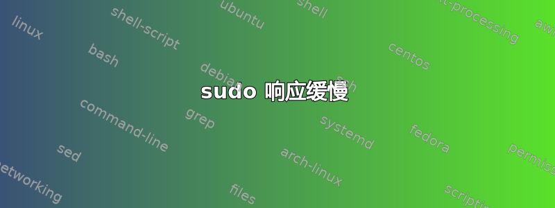 sudo 响应缓慢