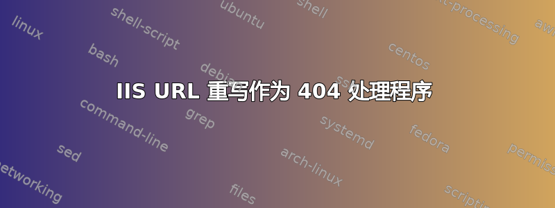 IIS URL 重写作为 404 处理程序