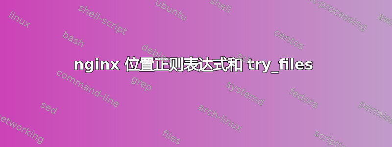 nginx 位置正则表达式和 try_files