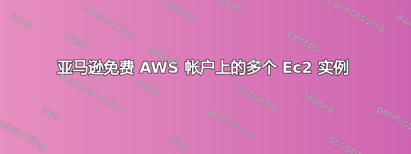 亚马逊免费 AWS 帐户上的多个 Ec2 实例