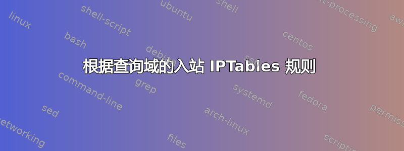 根据查询域的入站 IPTables 规则