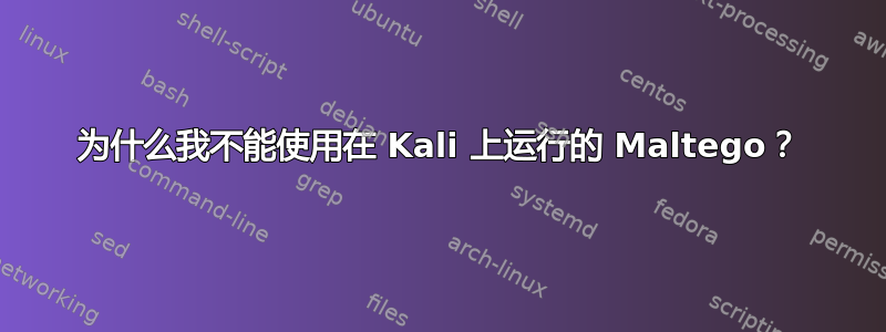 为什么我不能使用在 Kali 上运行的 Maltego？