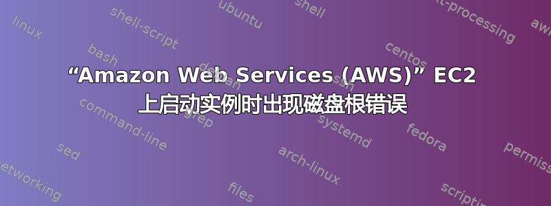 “Amazon Web Services (AWS)” EC2 上启动实例时出现磁盘根错误