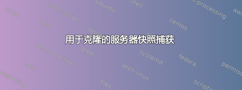 用于克隆的服务器快照捕获