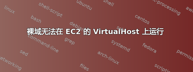 裸域无法在 EC2 的 VirtualHost 上运行