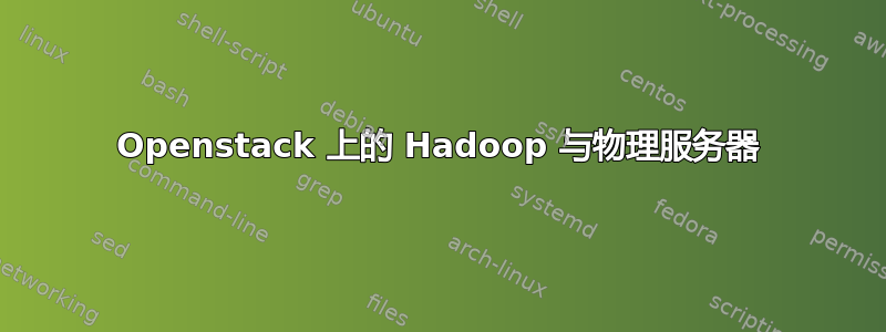 Openstack 上的 Hadoop 与物理服务器