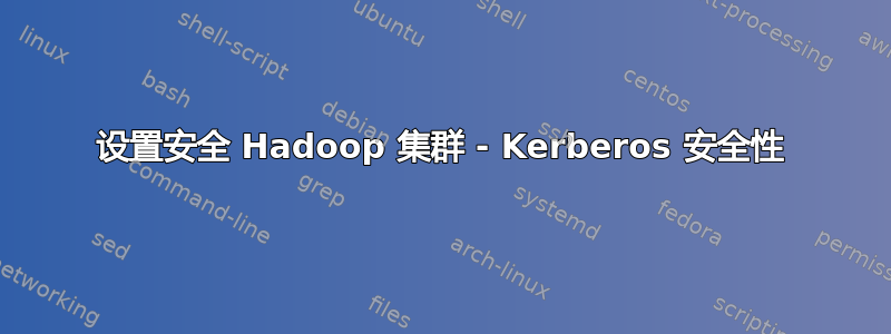 设置安全 Hadoop 集群 - Kerberos 安全性