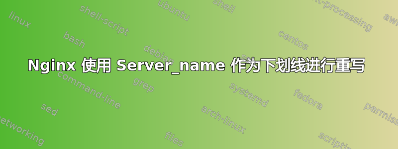 Nginx 使用 Server_name 作为下划线进行重写