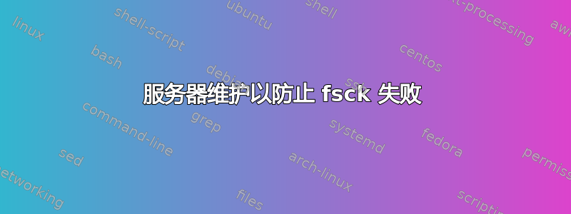 服务器维护以防止 fsck 失败