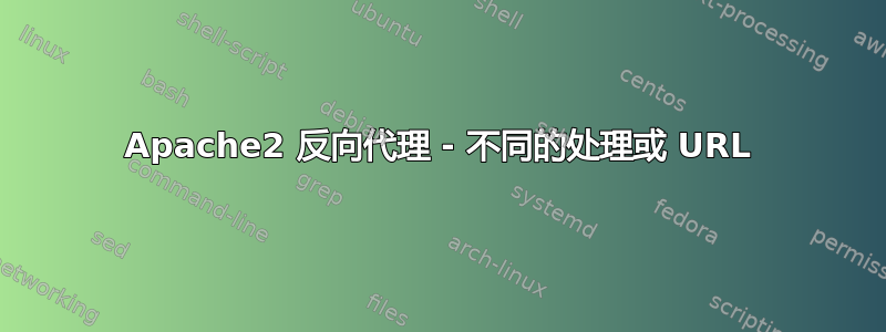 Apache2 反向代理 - 不同的处理或 URL