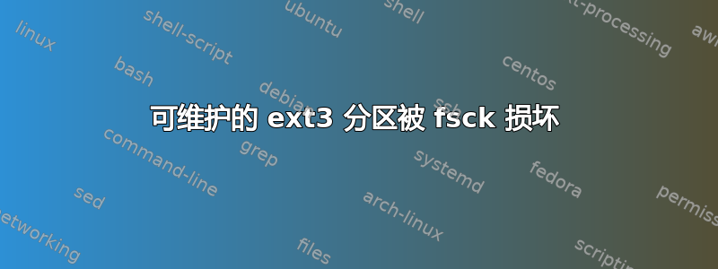 可维护的 ext3 分区被 fsck 损坏