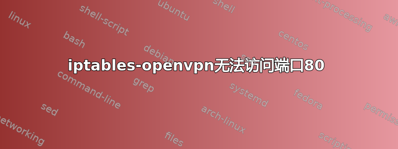 iptables-openvpn无法访问端口80