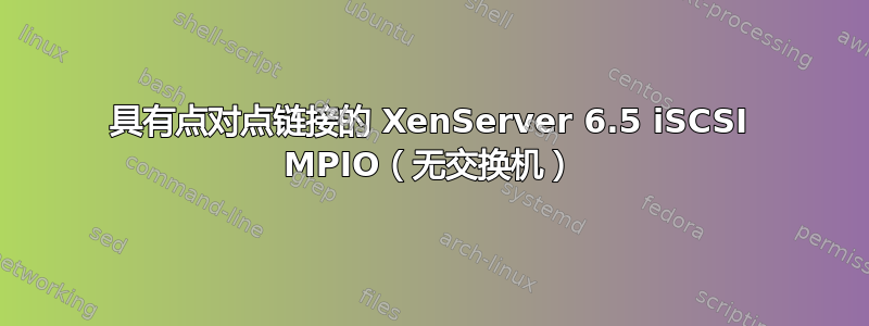 具有点对点链接的 XenServer 6.5 iSCSI MPIO（无交换机）