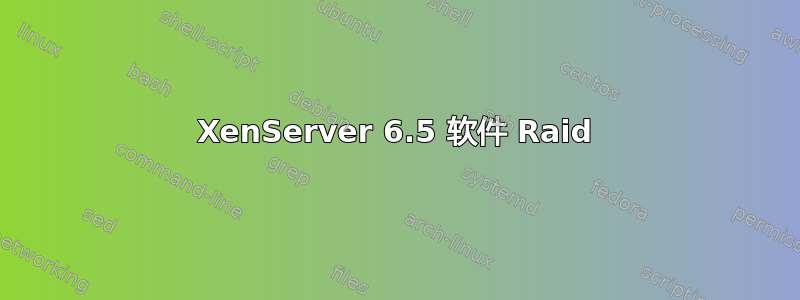 XenServer 6.5 软件 Raid