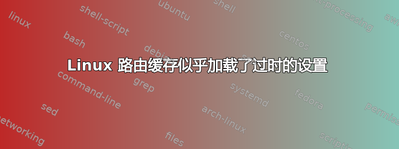 Linux 路由缓存似乎加载了过时的设置