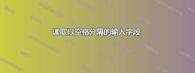 读取以空格分隔的输入字段