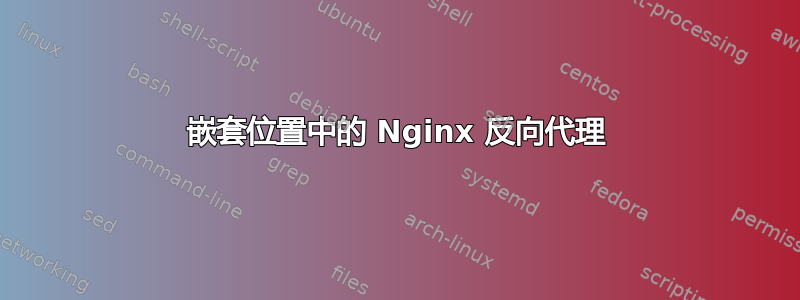 嵌套位置中的 Nginx 反向代理