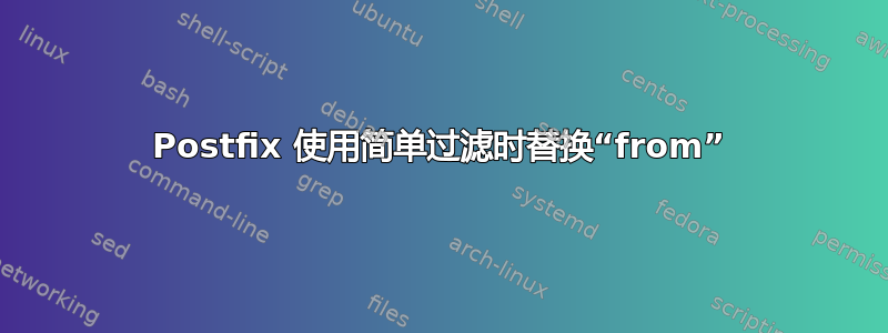 Postfix 使用简单过滤时替换“from”