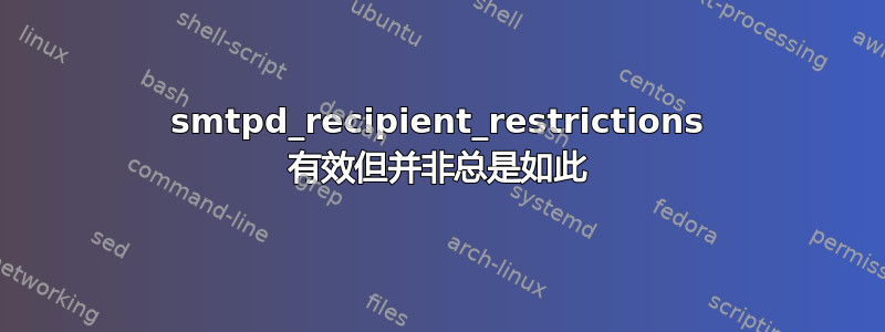 smtpd_recipient_restrictions 有效但并非总是如此