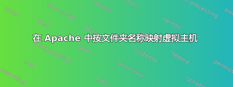 在 Apache 中按文件夹名称映射虚拟主机