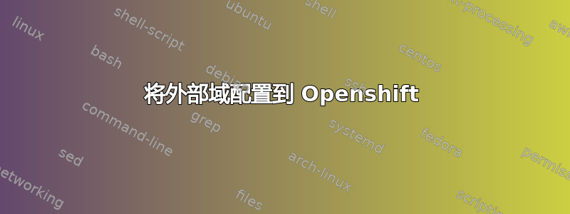 将外部域配置到 Openshift