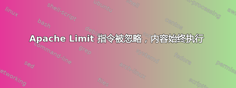 Apache Limit 指令被忽略，内容始终执行