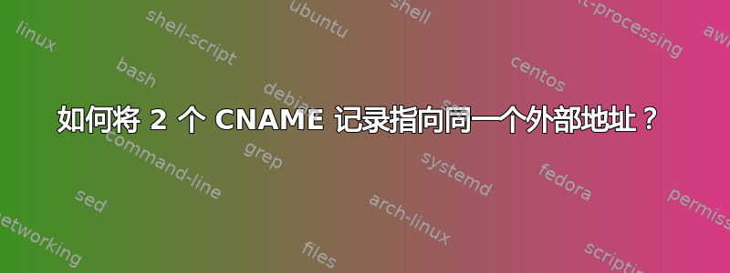 如何将 2 个 CNAME 记录指向同一个外部地址？