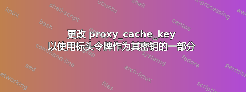 更改 proxy_cache_key 以使用标头令牌作为其密钥的一部分