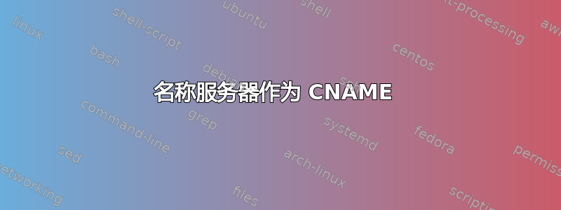 名称服务器作为 CNAME 