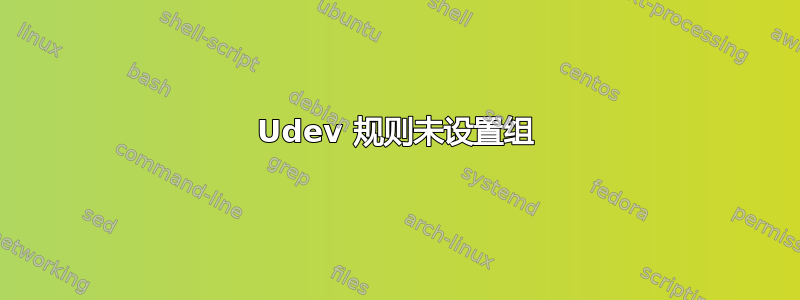 Udev 规则未设置组